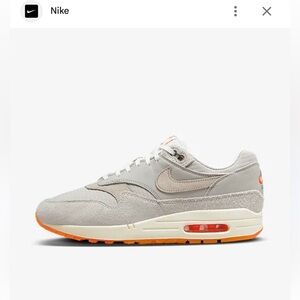 Nike Men's Gray and Orange Sneakers